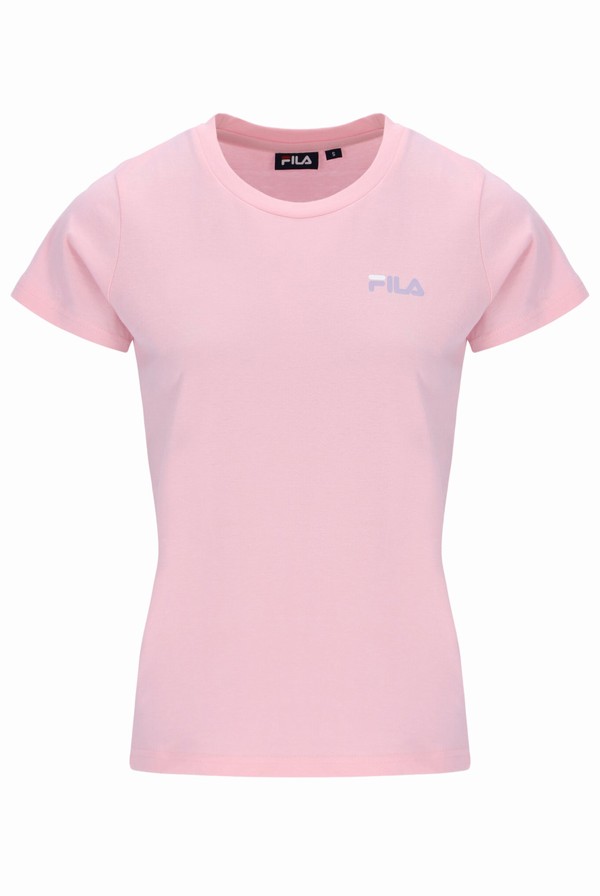 Purple / Pink Fila Cecilia Classic Logo Women T-shirts | 8216HYXKF