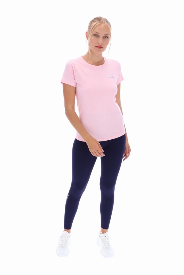 Purple / Pink Fila Cecilia Classic Logo Women T-shirts | 8216HYXKF