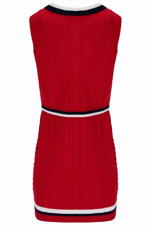 Red Fila Darian Knit Dress Women Dress | 6487EUAJD