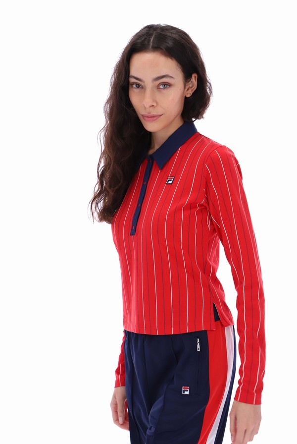 Red Fila Jada Long Sleeve BB1 Women Pants | 2549JQTWH