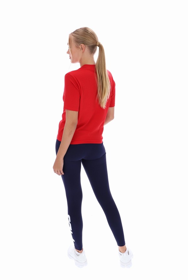 Red Fila Janis Boxy Women T-shirts | 0528LGCWX