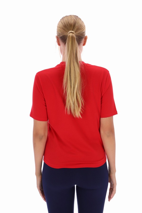 Red Fila Janis Boxy Women T-shirts | 0528LGCWX