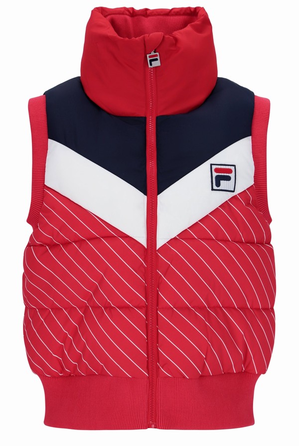 Red Fila Julie Puffer Women Jackets | 9146KZJUM