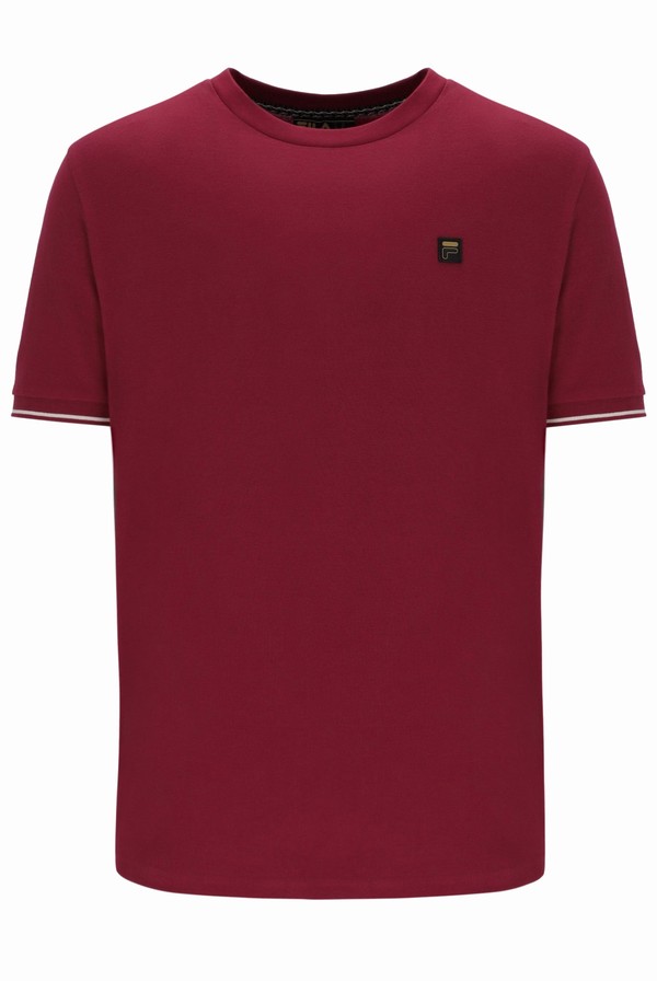 Red Fila Taddeo Men T-shirts | 6285EPKOS