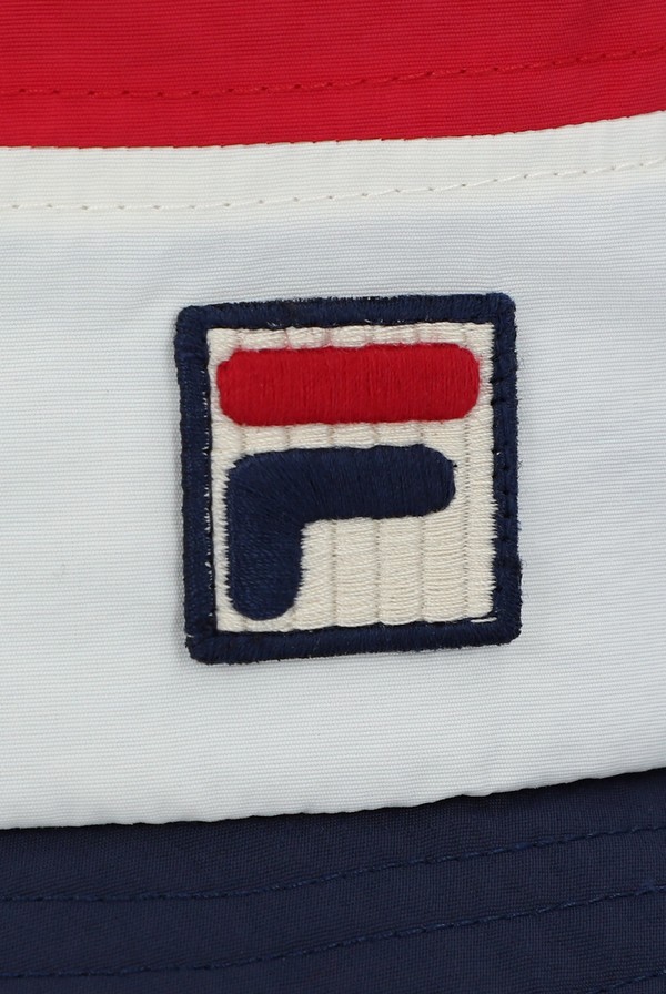 Red / White / Navy Fila Reeds Sherpa Lined Tri-Colour Bucket Women Hats | 2381BLYOW