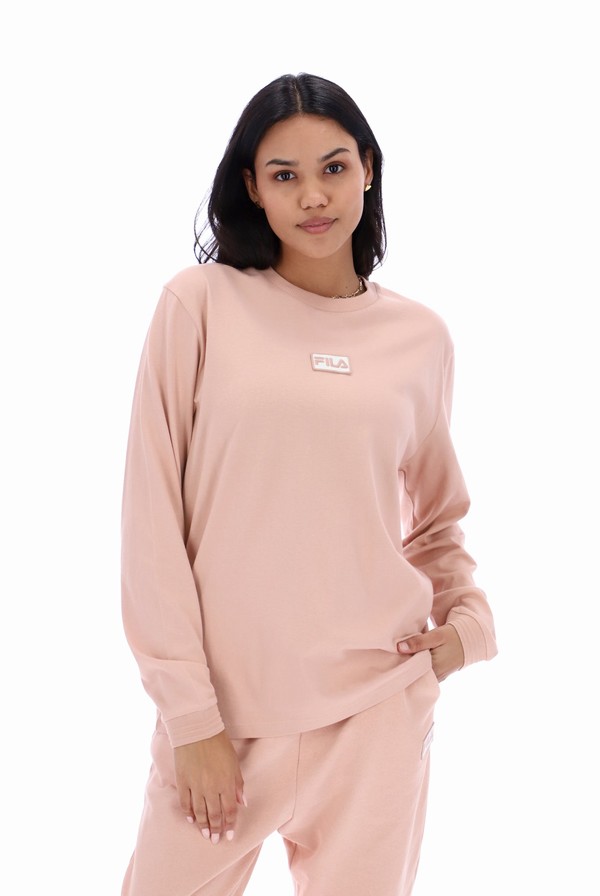 Rose Fila Oakly Long Sleeve Men T-shirts | 3752FYDSV