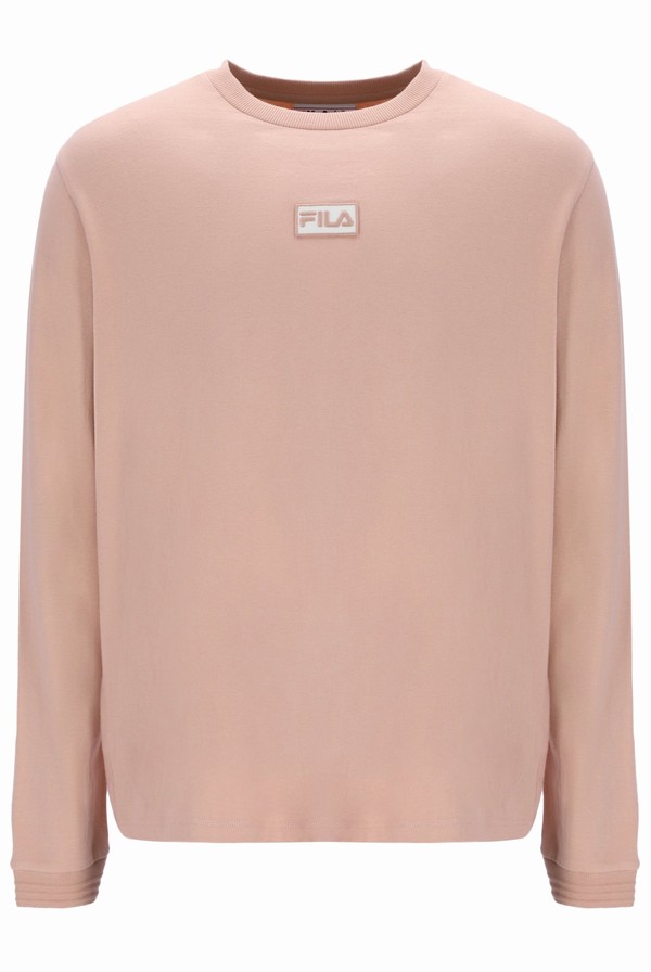 Rose Fila Oakly Long Sleeve Men T-shirts | 3752FYDSV