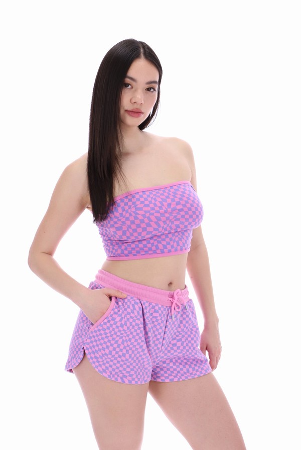 Rose / Flower Fila Sawyer Print Bandeau Women Tops | 5128MYCJL