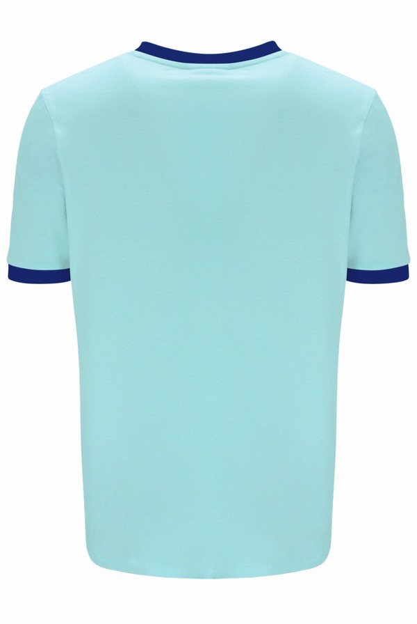 Turquoise Fila Marconi Essential Ringer Men T-shirts | 7952NCEPV