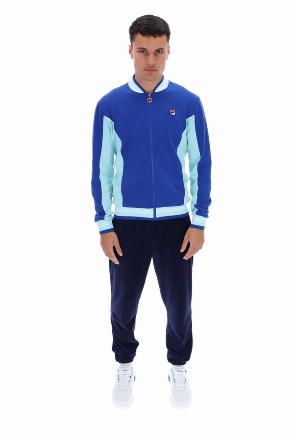 Turquoise Fila Settanta Baseball Men Track Top | 5793SEQHD