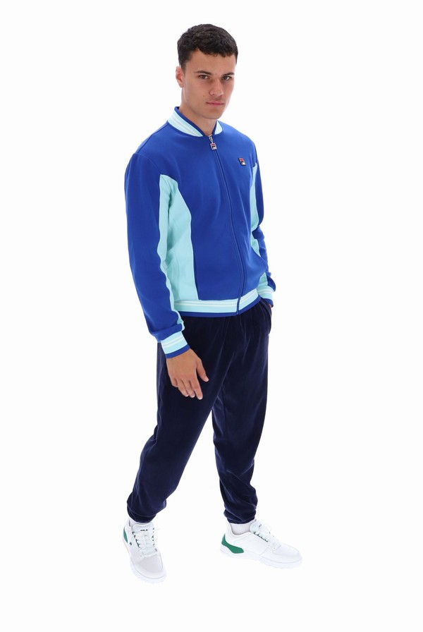 Turquoise Fila Settanta Baseball Men Track Top | 5793SEQHD