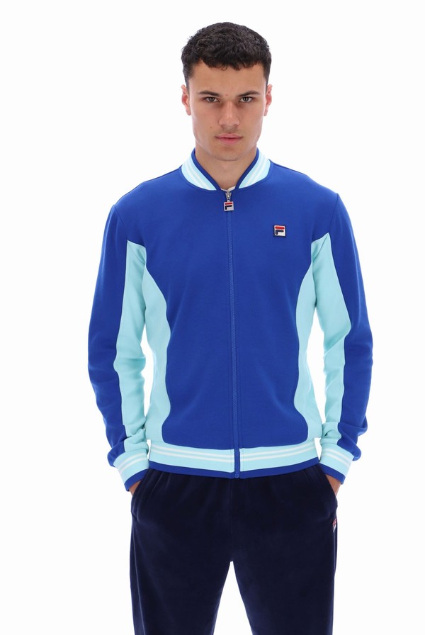 Turquoise Fila Settanta Baseball Men Track Top | 5793SEQHD