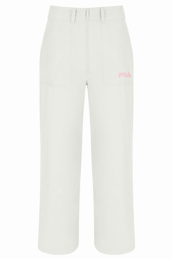 White Fila Amira Contrast Cargo Women Bottoms | 2419FKTNV