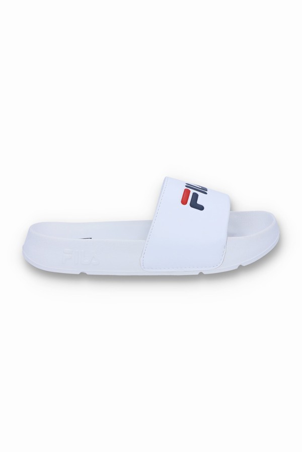 White Fila BB Men Slides | 4306WQJMF