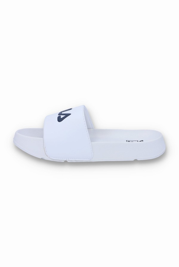 White Fila BB Men Slides | 4306WQJMF