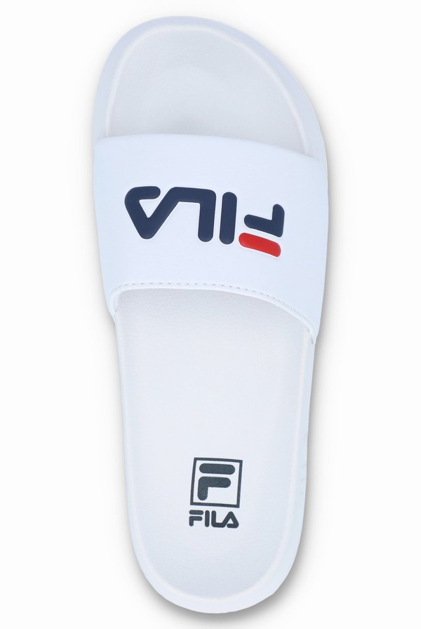 White Fila BB Men Slides | 4306WQJMF