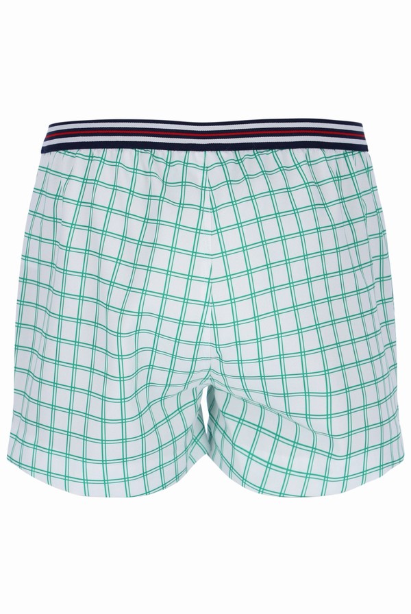 White Fila Brookes Check Men Shorts | 2631GYKOX