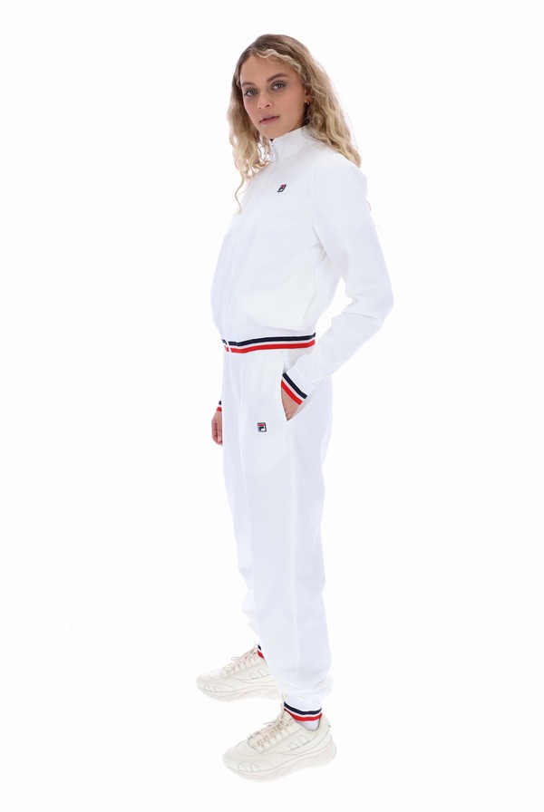 White Fila Capri Jog Women Co-ords | 9753BTVXQ