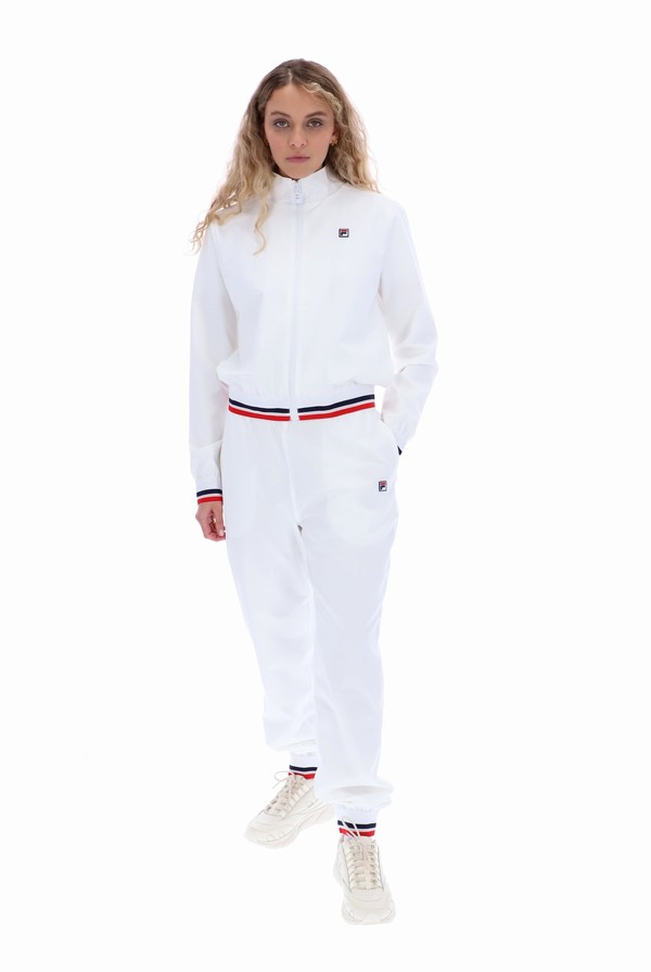 White Fila Capri Jog Women Co-ords | 9753BTVXQ