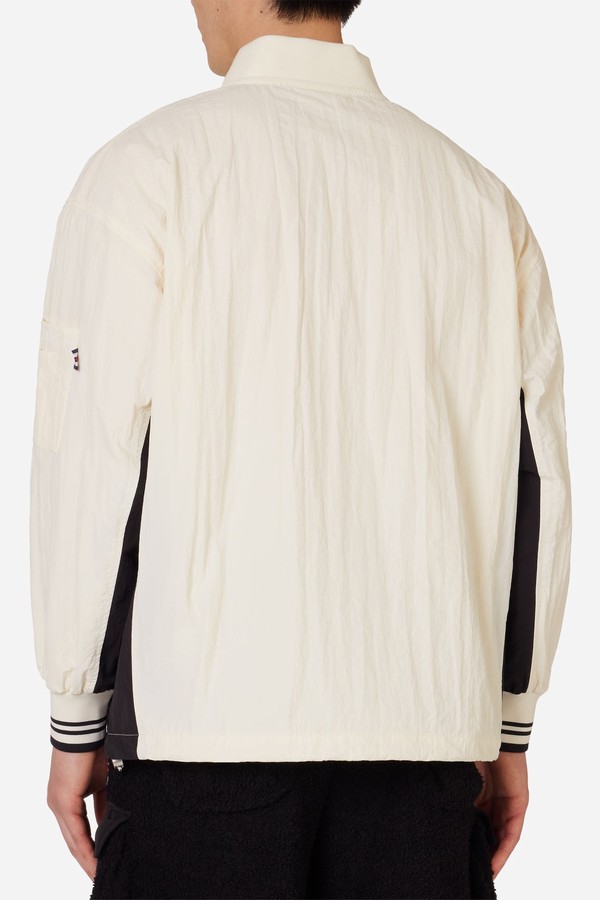 White Fila Cima Crinkled Half Zip Men Jackets | 1725UCZDJ