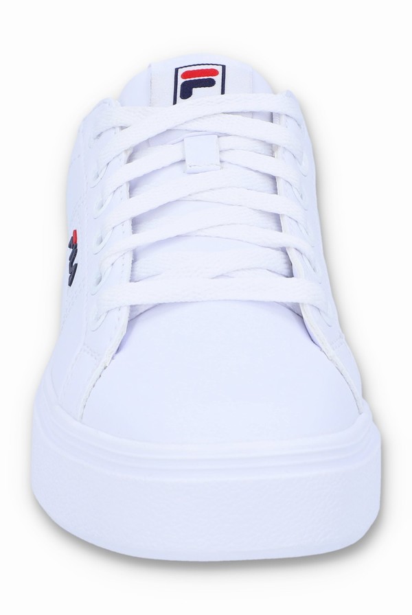 White Fila Court Plump Men Trainers | 4012NYPOE