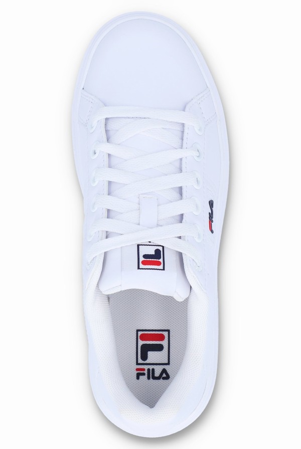 White Fila Court Plump Men Trainers | 4012NYPOE