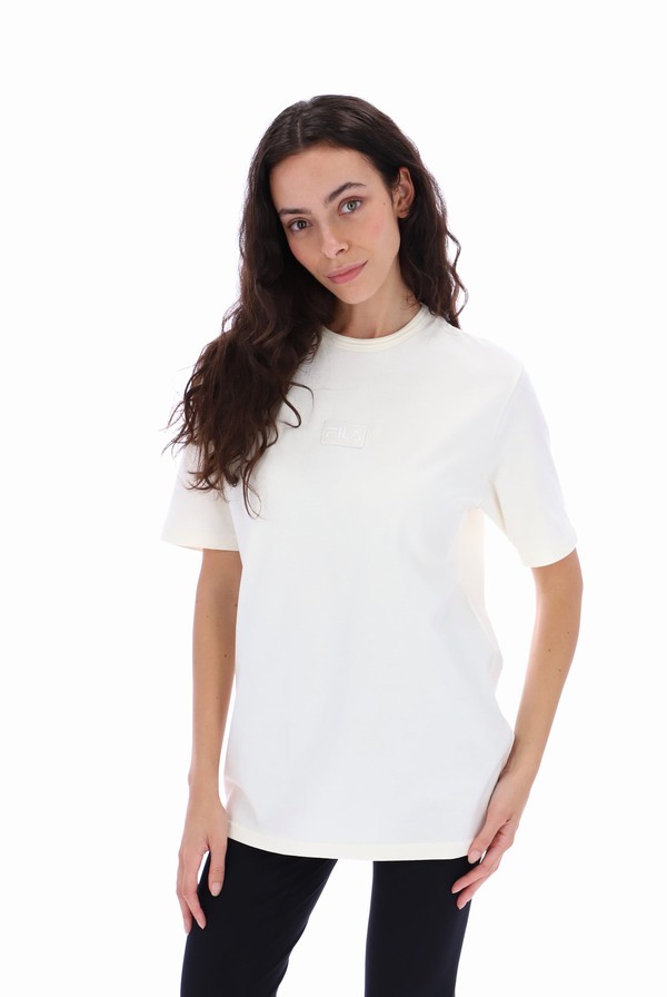 White Fila Dax Sleeve Men T-shirts | 5810RFYBT