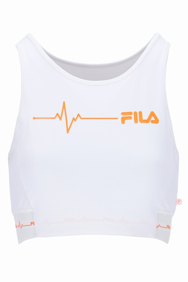 White Fila Electra Graphic Women Co-ords | 9218QXOAE