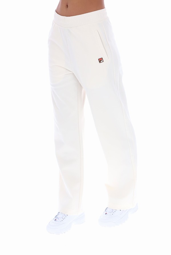 White Fila Everleigh Women Track Pants | 6038KNEWU