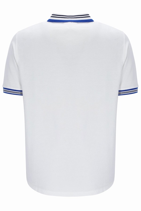 White Fila Faraz Tipped Rib Men Polo Shirts | 3847ERTKH