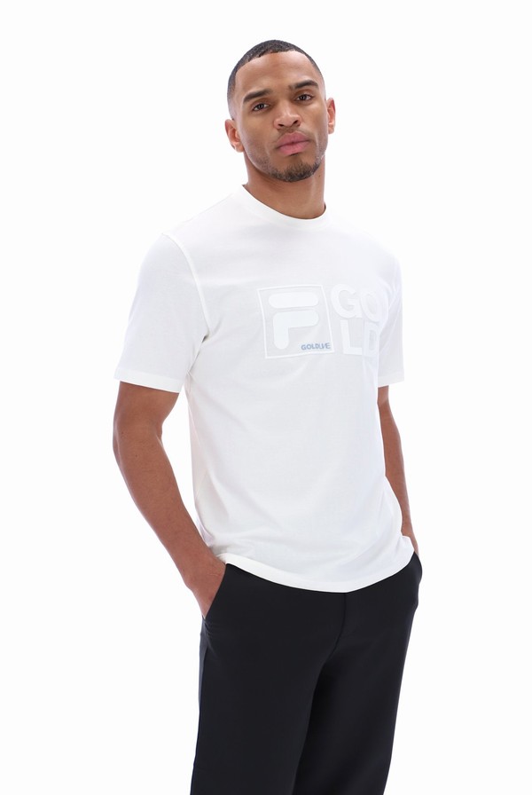 White Fila Jax Archive Influence Graphic Men T-shirts | 3410ULWGH