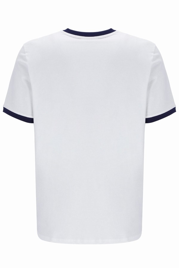 White Fila Joey Jaquard Men T-shirts | 5316XKILJ