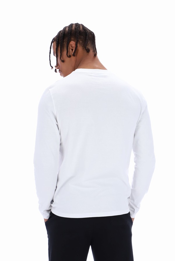 White Fila Kylar Long Sleeved Men Sweatshirts | 8053LRBNV