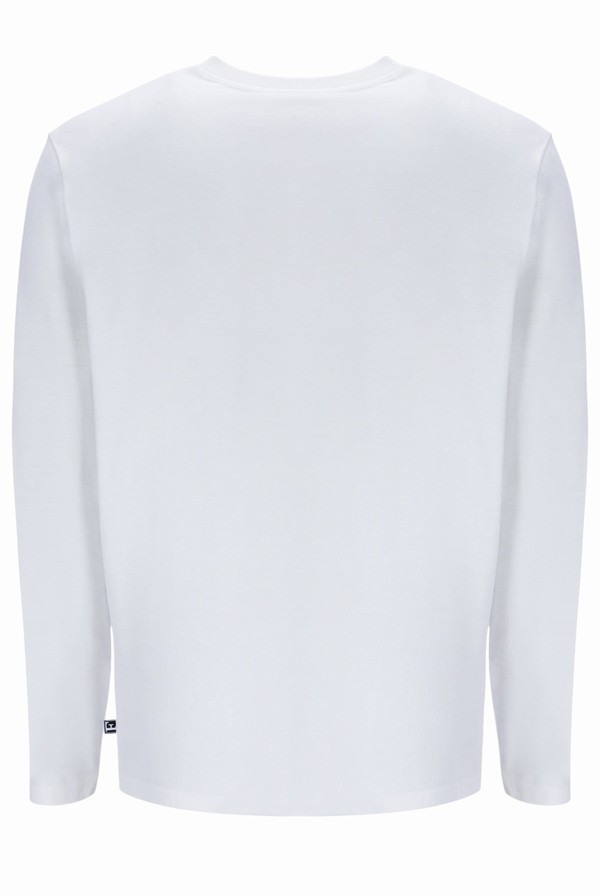 White Fila Kylar Long Sleeved Men Sweatshirts | 8053LRBNV