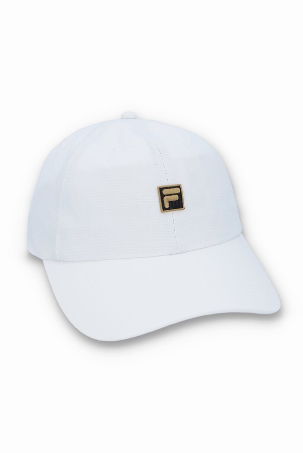 White Fila Kylo Classic 6 Panel Men Caps | 0562BKGFI