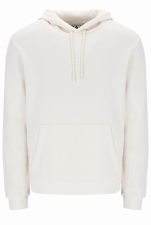 White Fila Lance 2 Recycled Fleece Men Hoodie | 5918WMIZF