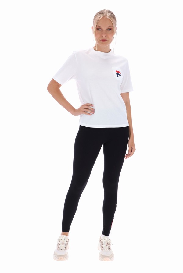 White Fila Nori Boxy Pocket Women T-shirts | 2507RYKTO