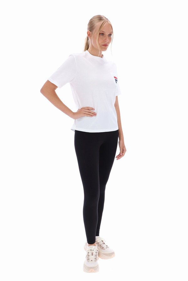 White Fila Nori Boxy Pocket Women T-shirts | 2507RYKTO