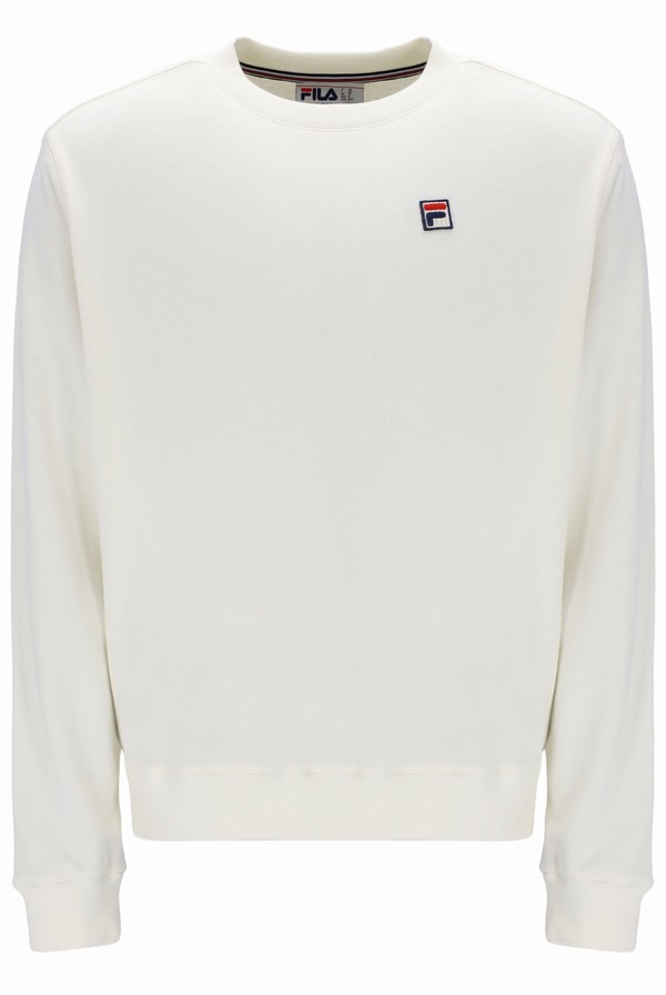 White Fila Seppi Crew Men Sweatshirts | 8741IAUOD