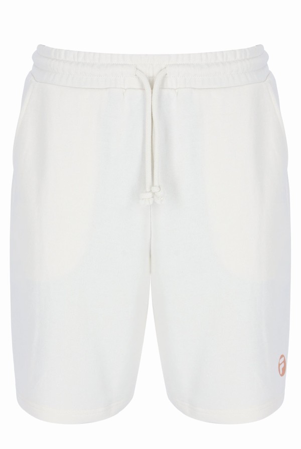 White Fila Seth Graphic Pocketed Men Shorts | 9537IAGJD