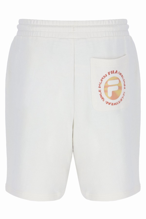 White Fila Seth Graphic Pocketed Men Shorts | 9537IAGJD