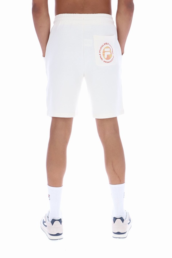 White Fila Seth Graphic Pocketed Men Shorts | 9537IAGJD