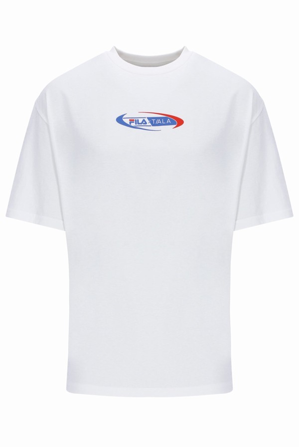 White Fila TALA Oversized  Women T-shirts | 4108BKLNP