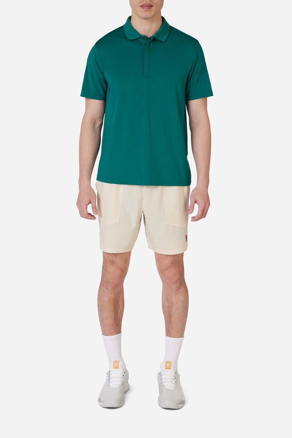 White Fila Tennis Woven Court Men Shorts | 5690DJCZL