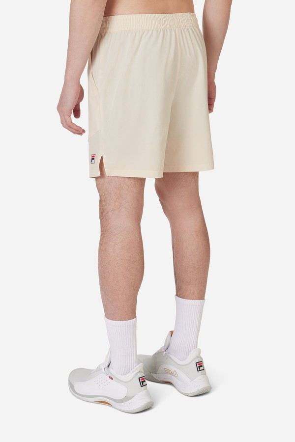 White Fila Tennis Woven Court Men Shorts | 5690DJCZL