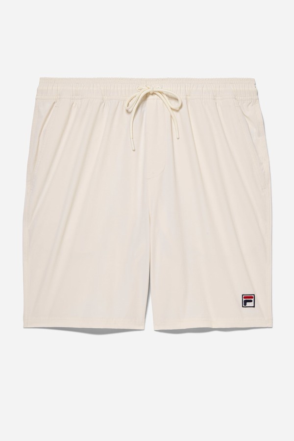 White Fila Tennis Woven Court Men Shorts | 5690DJCZL