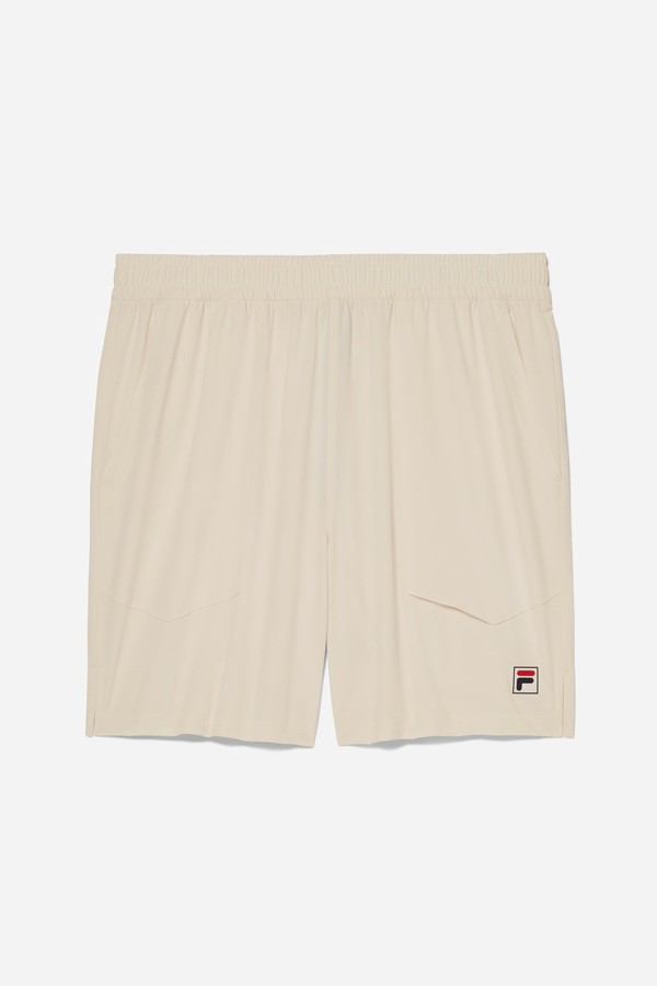 White Fila Tennis Woven Court Men Shorts | 5690DJCZL