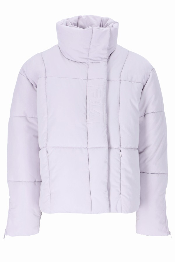 White Fila Zalikah Crop Puffer Women Jackets | 2415JKHFW