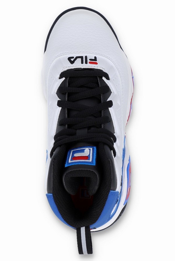 White / Black / Blue Fila Mb Patriots Kids | 5462VUXAK