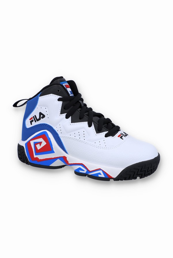 White / Black / Blue Fila Mb Patriots Kids | 5462VUXAK